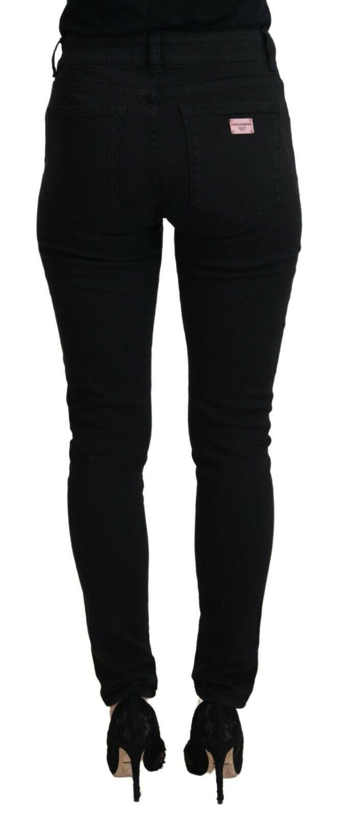 Dolce & Gabbana Black Cotton High Waist Casual Denim Jeans -   -  Dolce & Gabbana.