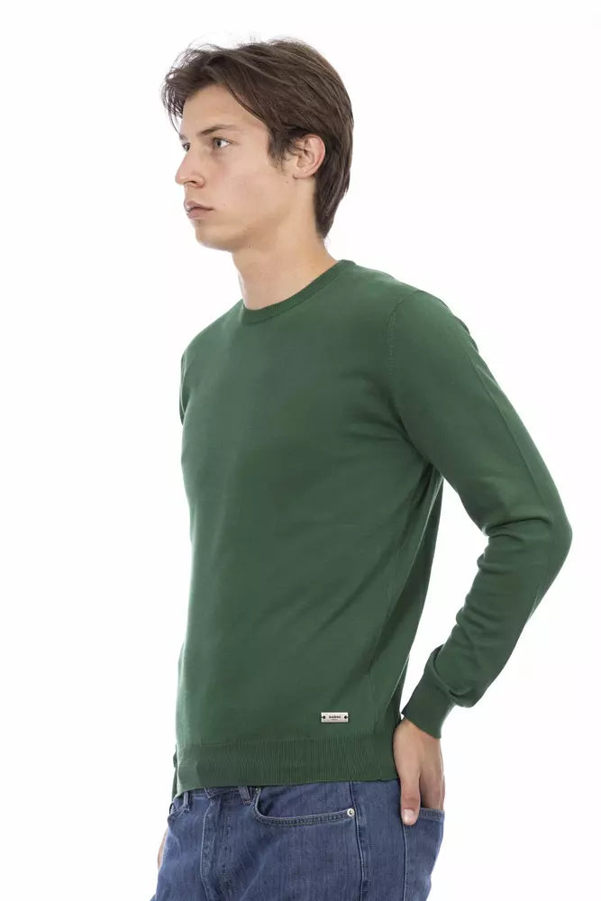 Baldinini Trend Green Cotton Men Sweater -   -  Baldinini Trend.