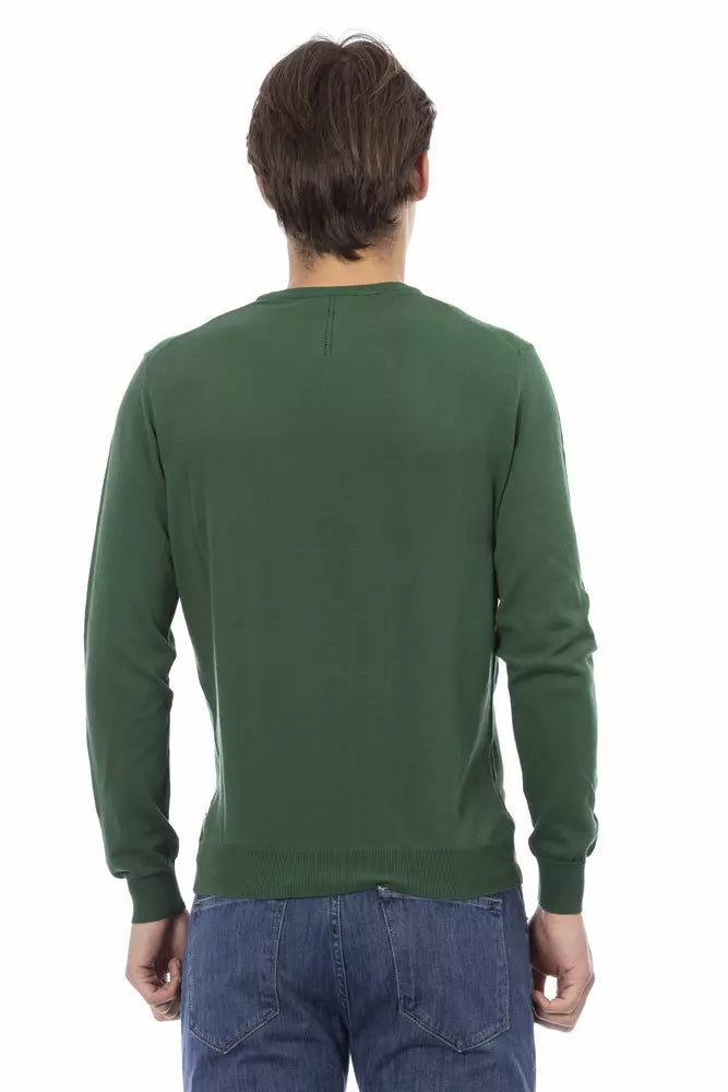 Baldinini Trend Green Cotton Men Sweater -   -  Baldinini Trend.