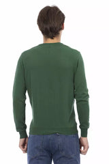 Baldinini Trend Green Cotton Men Sweater -   -  Baldinini Trend.