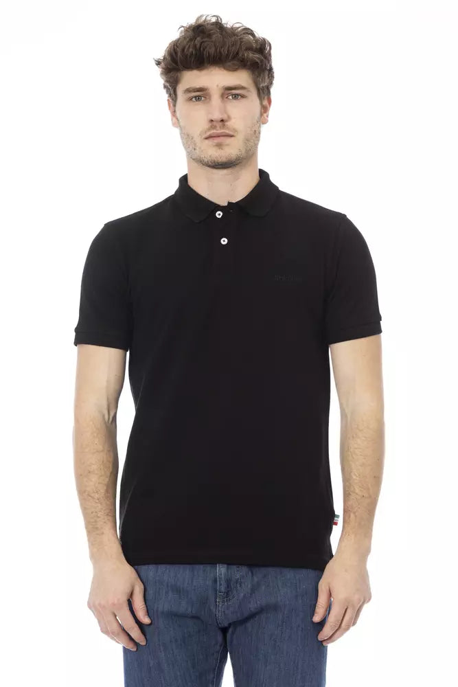 Baldinini Trend Black Cotton Men Polo Shirt -   -  Baldinini Trend.
