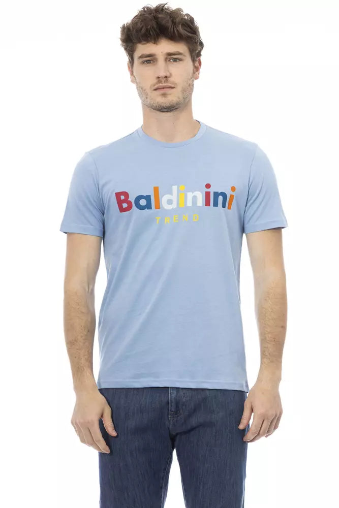 Baldinini Trend Light Blue Cotton Men T-Shirt -   -  Baldinini Trend.
