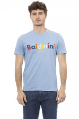 Baldinini Trend Light Blue Cotton Men T-Shirt -   -  Baldinini Trend.