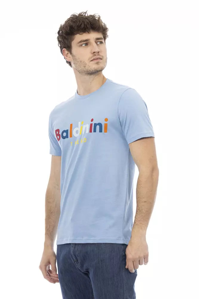 Baldinini Trend Light Blue Cotton Men T-Shirt -   -  Baldinini Trend.