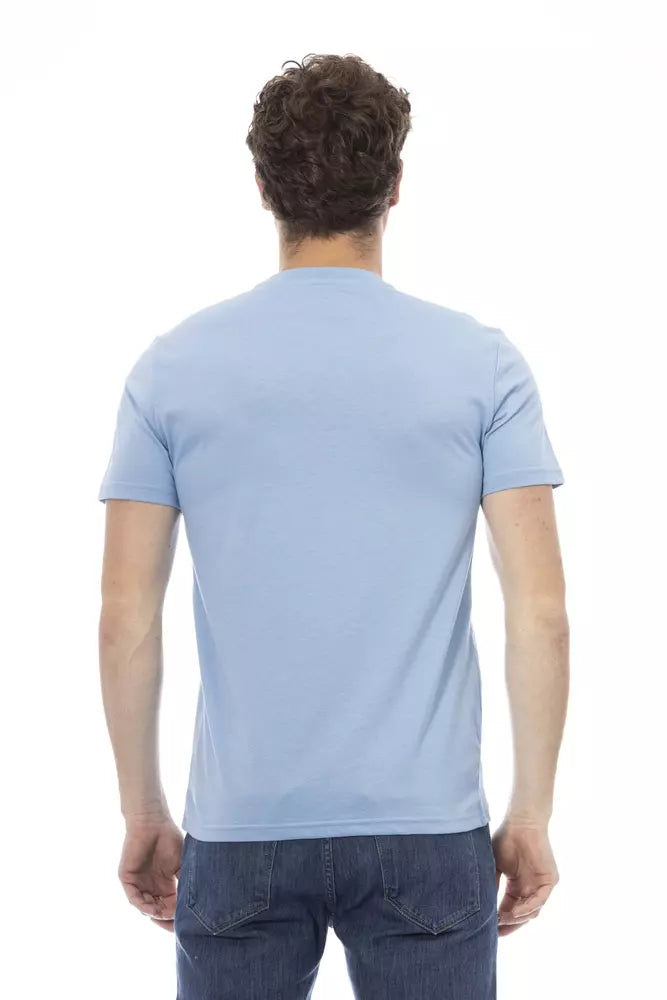 Baldinini Trend Light Blue Cotton Men T-Shirt -   -  Baldinini Trend.