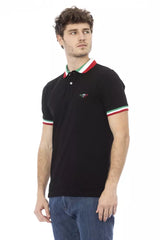 Baldinini Trend Black Cotton Men Polo Shirt -   -  Baldinini Trend.
