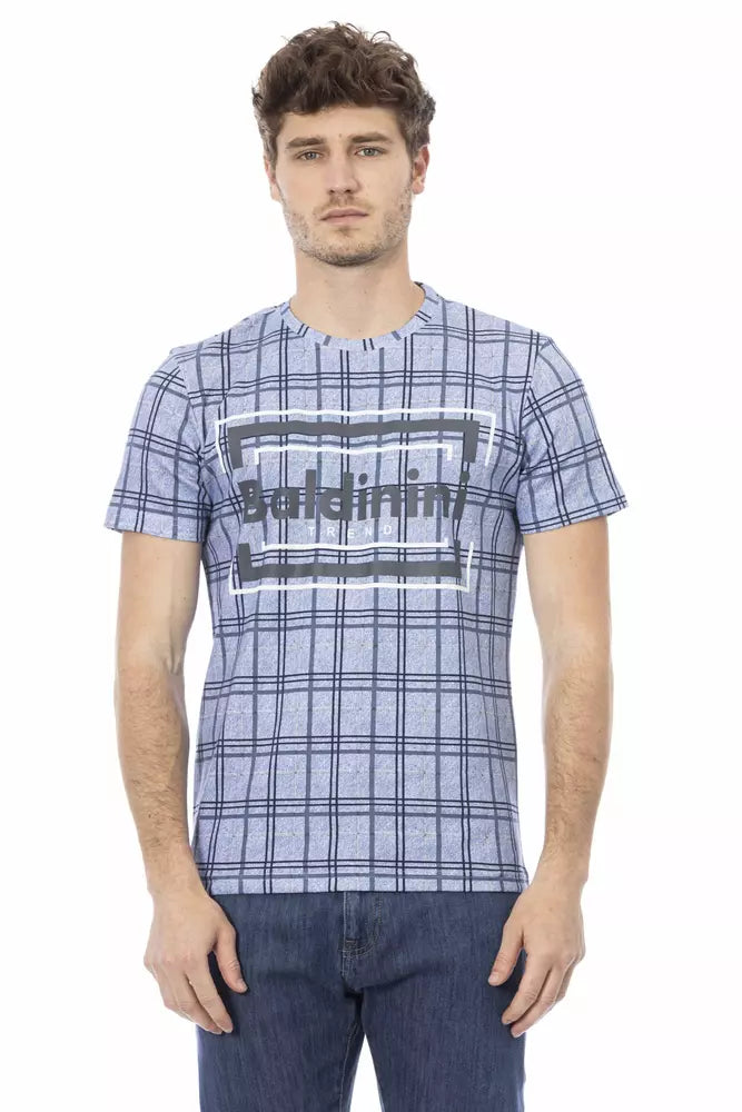 Baldinini Trend Light Blue Cotton Men T-Shirt -   -  Baldinini Trend.