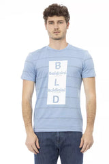 Baldinini Trend Light Blue Cotton Men T-Shirt -   -  Baldinini Trend.