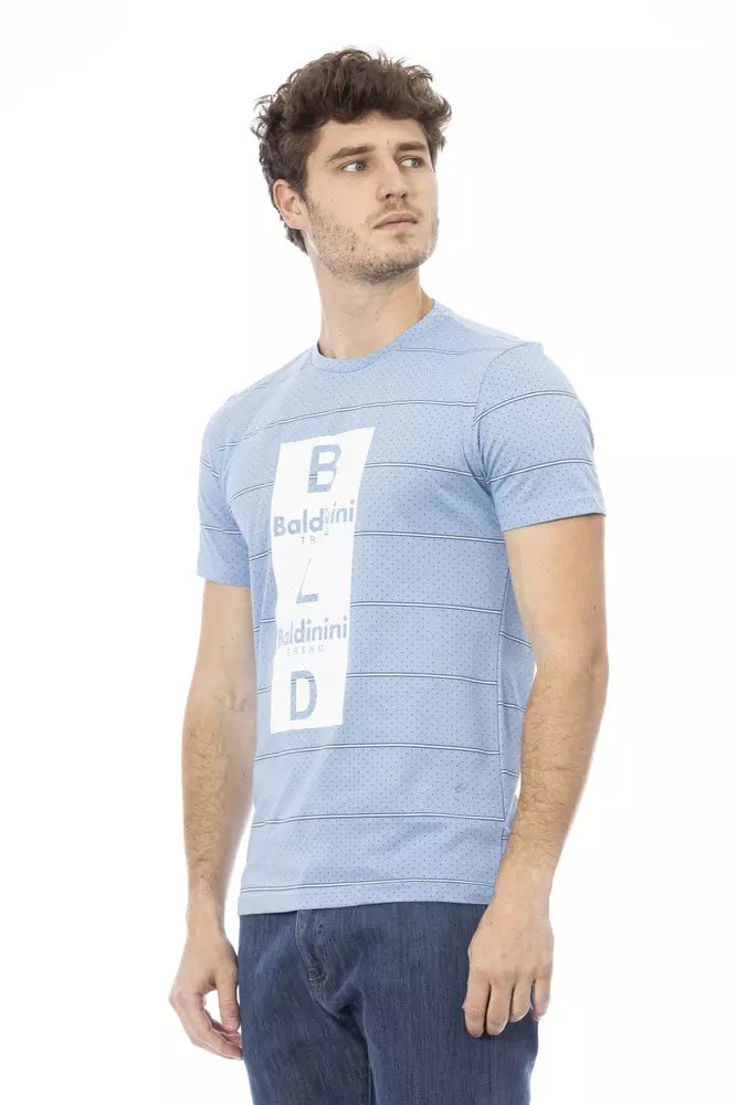 Baldinini Trend Light Blue Cotton Men T-Shirt -   -  Baldinini Trend.