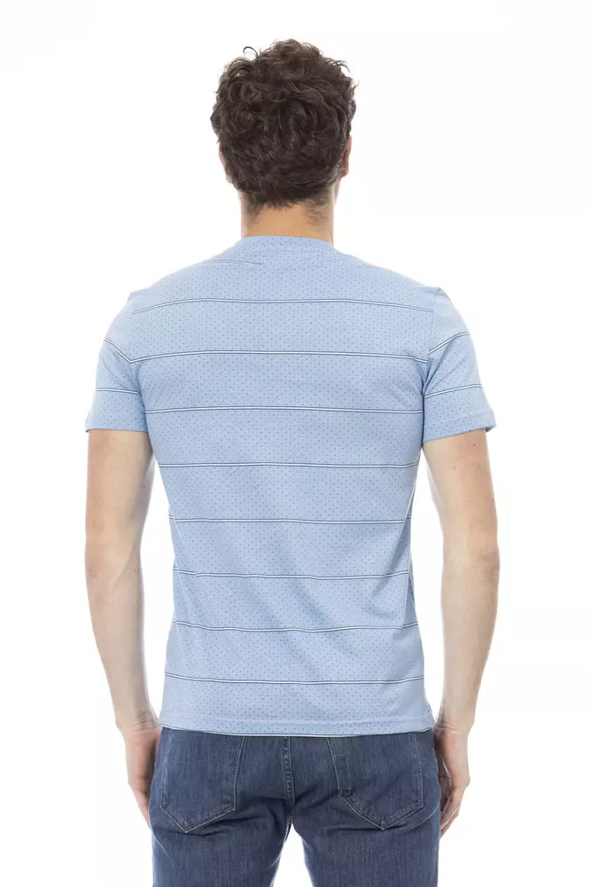 Baldinini Trend Light Blue Cotton Men T-Shirt -   -  Baldinini Trend.