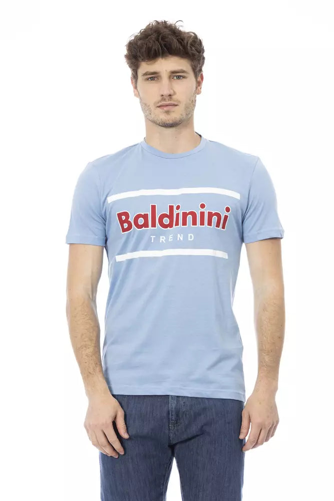 Baldinini Trend Light Blue Cotton Men T-Shirt -   -  Baldinini Trend.