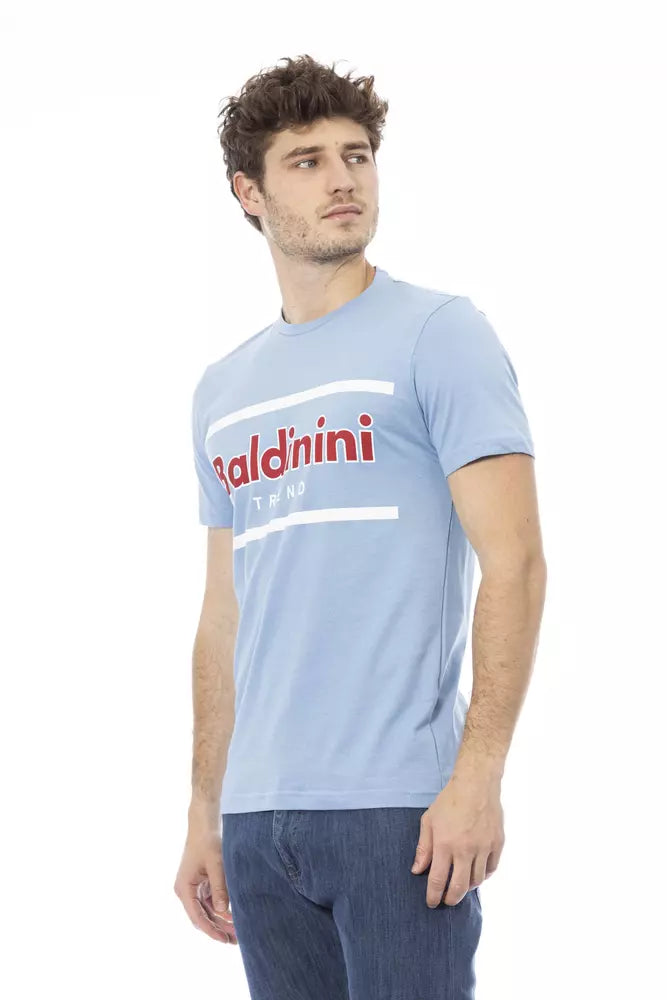 Baldinini Trend Light Blue Cotton Men T-Shirt -   -  Baldinini Trend.