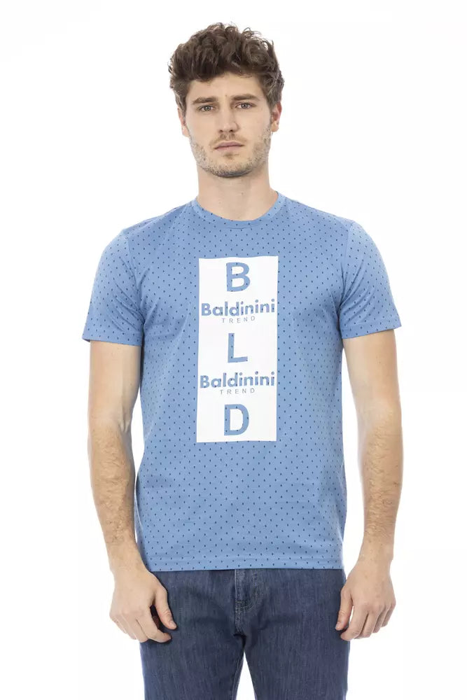 Baldinini Trend Light Blue Cotton Men T-Shirt -   -  Baldinini Trend.