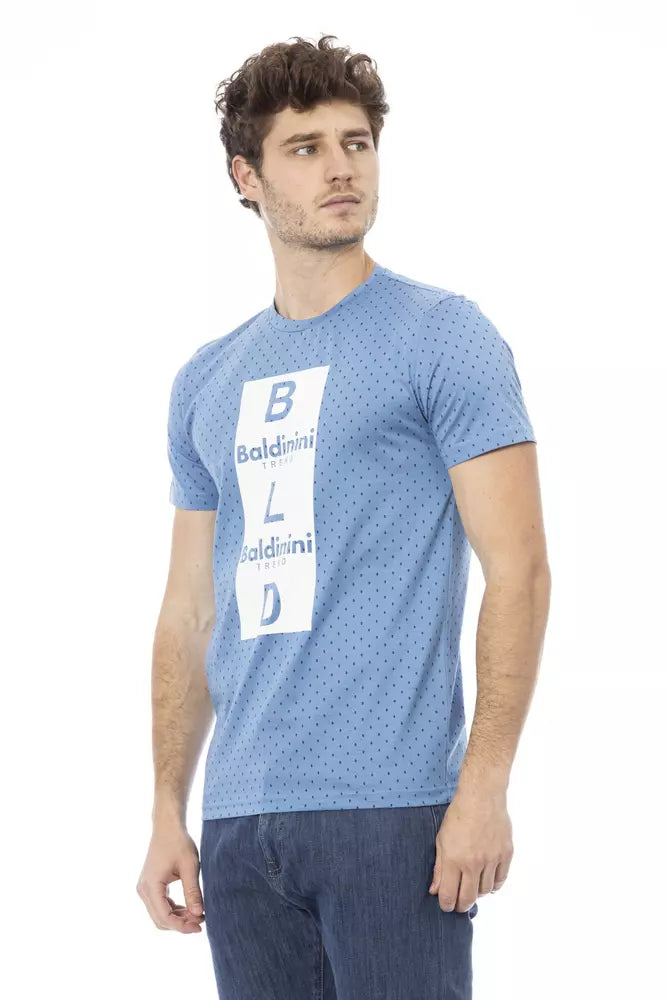 Baldinini Trend Light Blue Cotton Men T-Shirt -   -  Baldinini Trend.