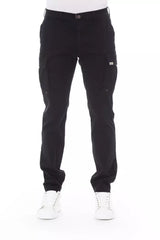 Baldinini Trend Sleek Black Cargo Trousers - Stretch Cotton Blend -   -  Baldinini Trend.