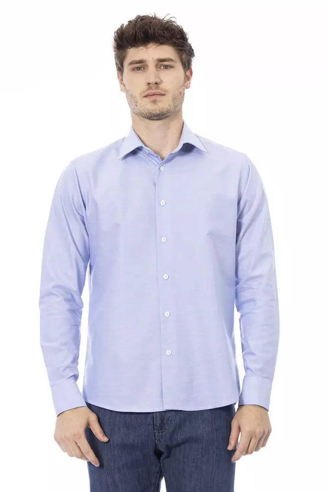 Baldinini Trend Light Blue Cotton Men Shirt -   -  Baldinini Trend.