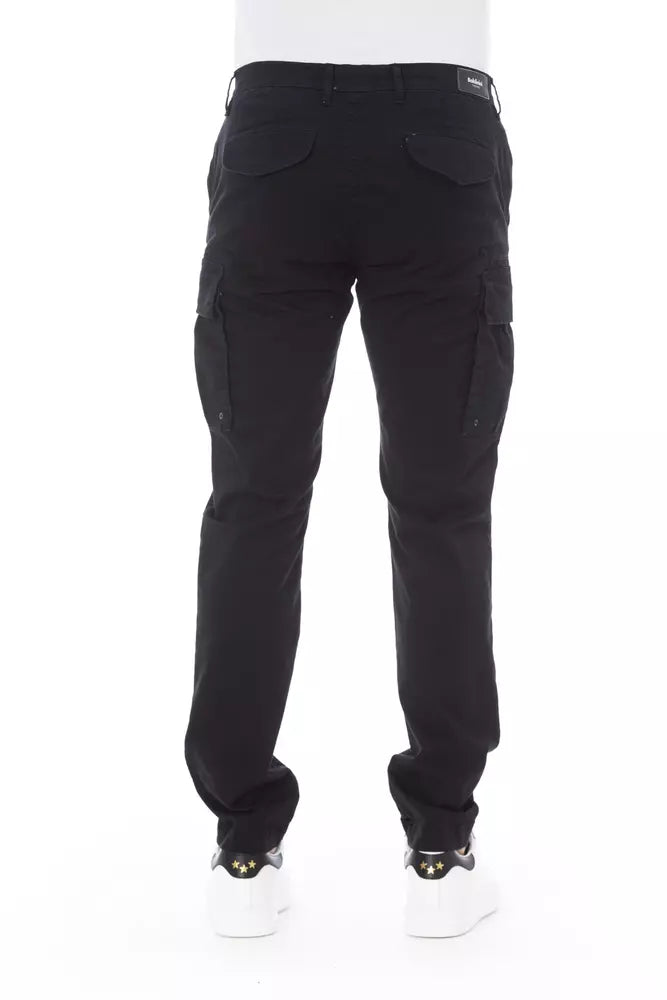 Baldinini Trend Sleek Black Cargo Trousers - Stretch Cotton Blend -   -  Baldinini Trend.