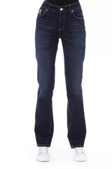 Baldinini Trend Blue Cotton Women Jeans with Tricolor Pocket Detail -   -  Baldinini Trend.