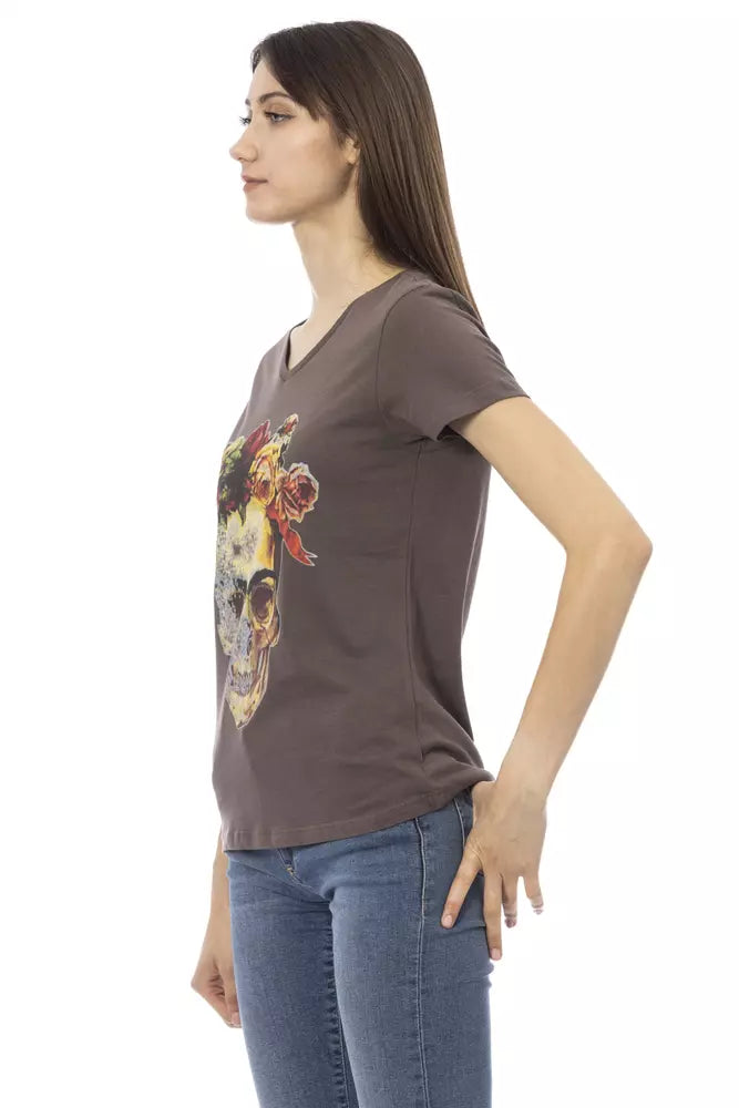 Trussardi Action Brown Cotton Women Top -   -  Trussardi Action.