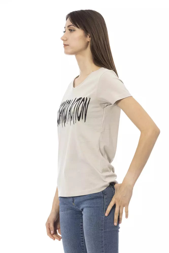 Trussardi Action Beige Cotton Women T-Shirt -   -  Trussardi Action.