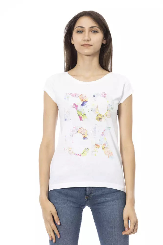 Trussardi Action White Cotton Women T-Shirt -   -  Trussardi Action.