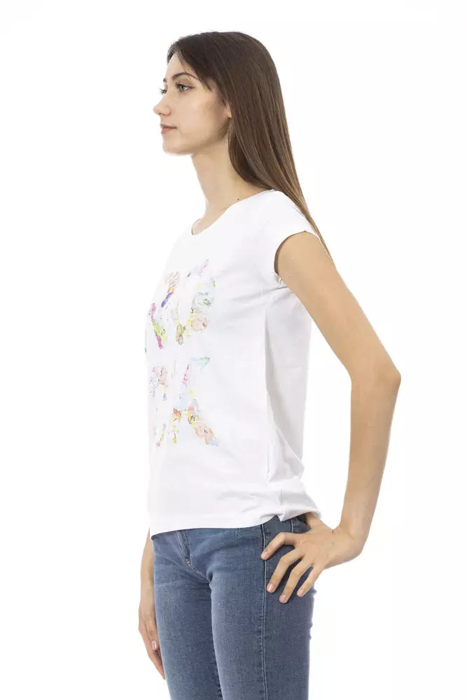 Trussardi Action White Cotton Women T-Shirt -   -  Trussardi Action.