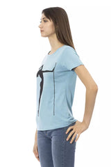 Trussardi Action Light Blue Cotton Women T-Shirt -   -  Trussardi Action.