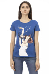 Trussardi Action Blue Cotton Women T-Shirt -   -  Trussardi Action.