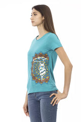 Trussardi Action Light Blue Cotton Women T-Shirt -   -  Trussardi Action.