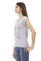 Trussardi Action Gray Cotton Women T-Shirt -   -  Trussardi Action.