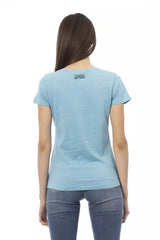 Trussardi Action Light Blue Cotton Women T-Shirt -   -  Trussardi Action.