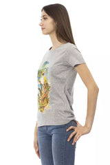 Trussardi Action Gray Cotton Women T-Shirt -   -  Trussardi Action.