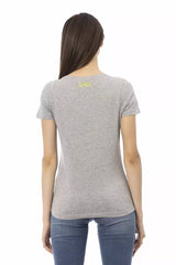 Trussardi Action Gray Cotton Women T-Shirt -   -  Trussardi Action.