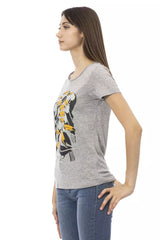 Trussardi Action Gray Cotton Women T-Shirt -   -  Trussardi Action.