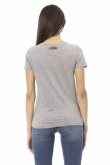 Trussardi Action Gray Cotton Women T-Shirt -   -  Trussardi Action.