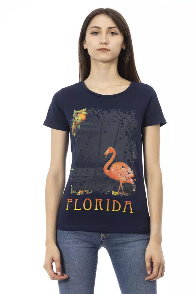 Trussardi Action Blue Cotton Women T-Shirt -   -  Trussardi Action.