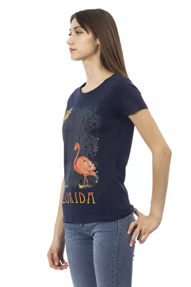 Trussardi Action Blue Cotton Women T-Shirt -   -  Trussardi Action.