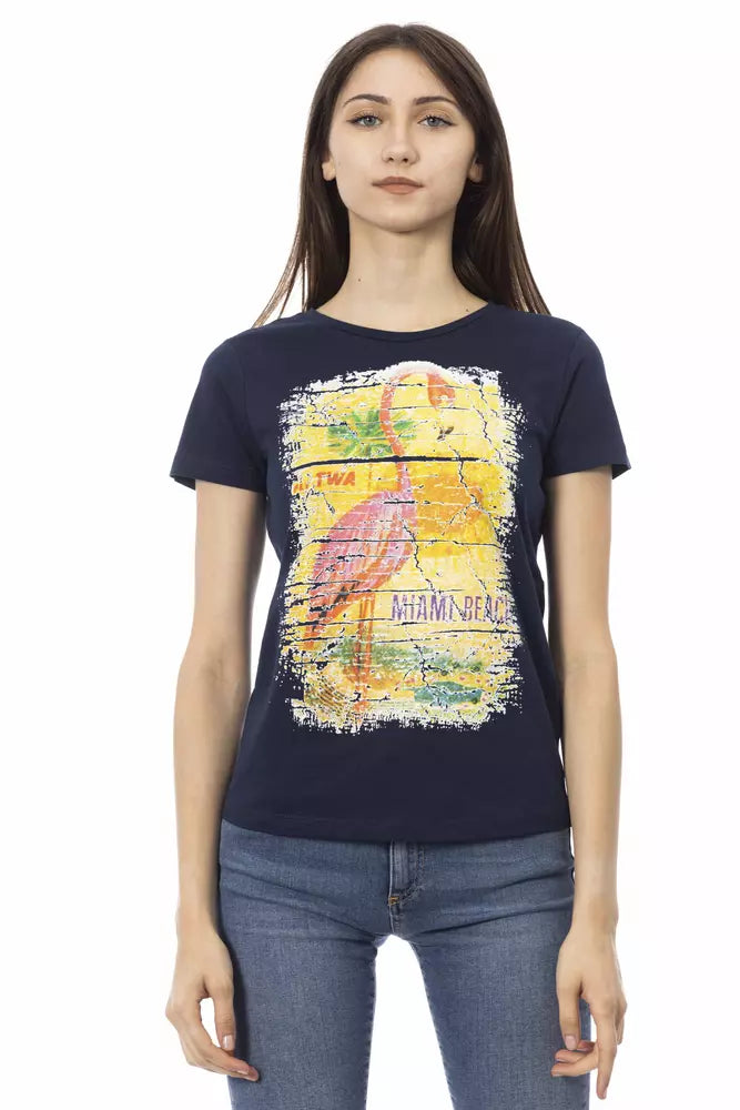 Trussardi Action Blue Cotton Women T-Shirt -   -  Trussardi Action.