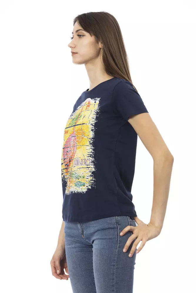 Trussardi Action Blue Cotton Women T-Shirt -   -  Trussardi Action.