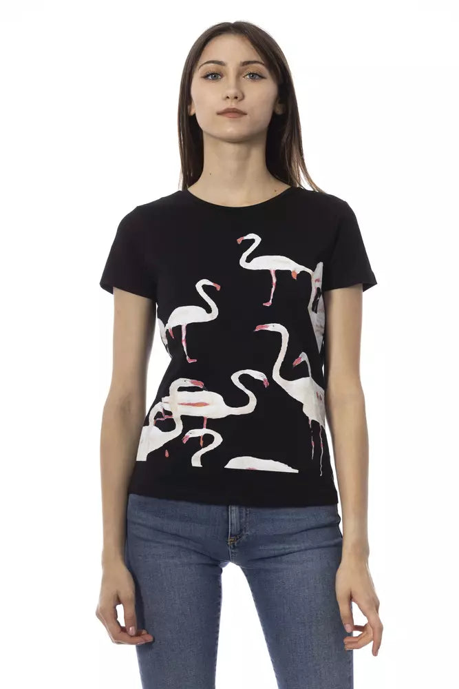 Trussardi Action Chic Black Short Sleeve Round Neck Tee -   -  Trussardi Action.