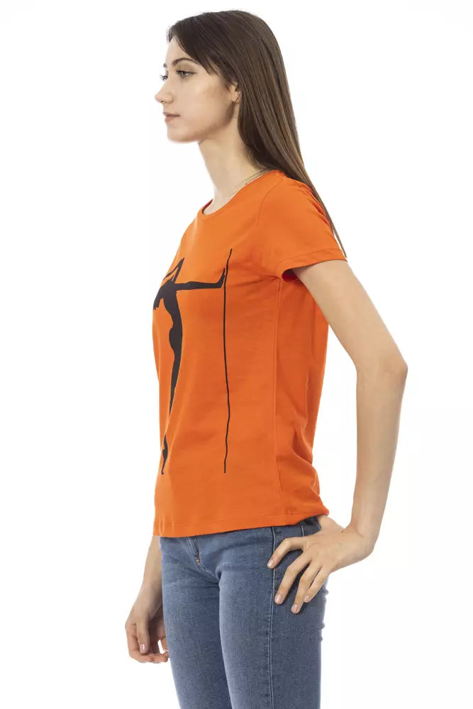 Trussardi Action Orange Cotton Women T-Shirt -   -  Trussardi Action.