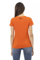 Trussardi Action Orange Cotton Women T-Shirt -   -  Trussardi Action.