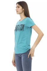 Trussardi Action Light Blue Cotton Women T-Shirt -   -  Trussardi Action.