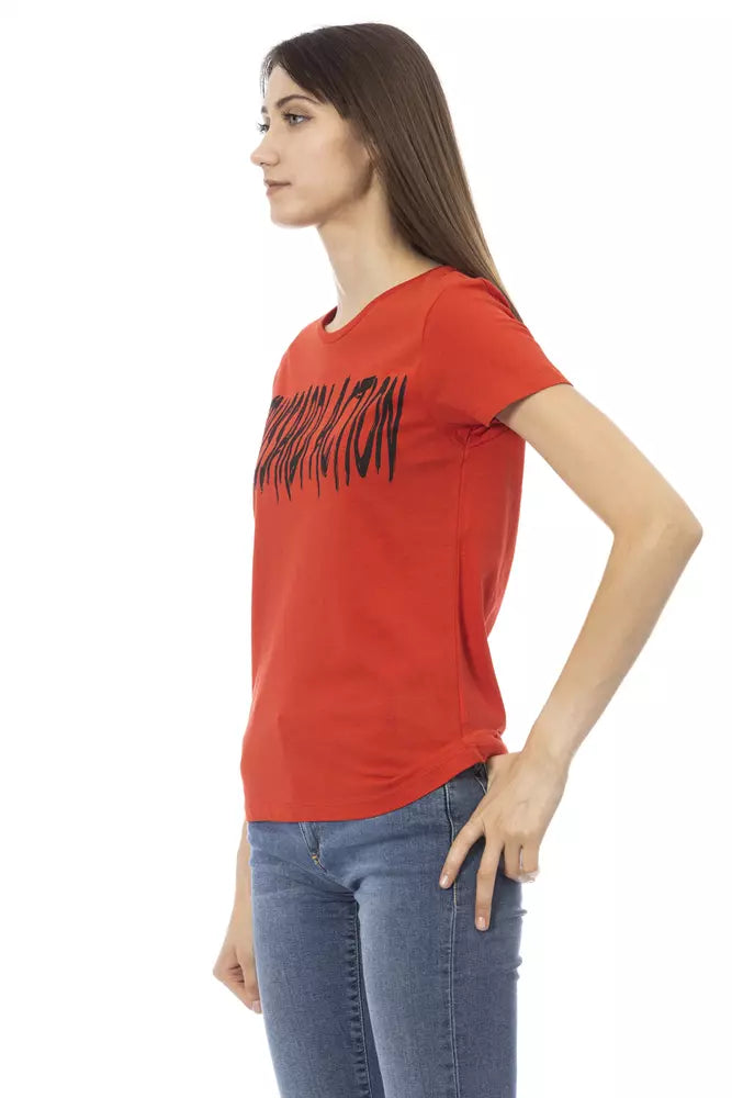 Trussardi Action Red Cotton Women T-Shirt -   -  Trussardi Action.