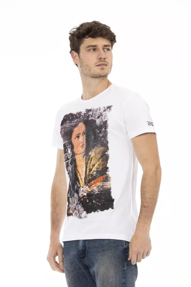Trussardi Action White Cotton Men T-Shirt -   -  Trussardi Action.
