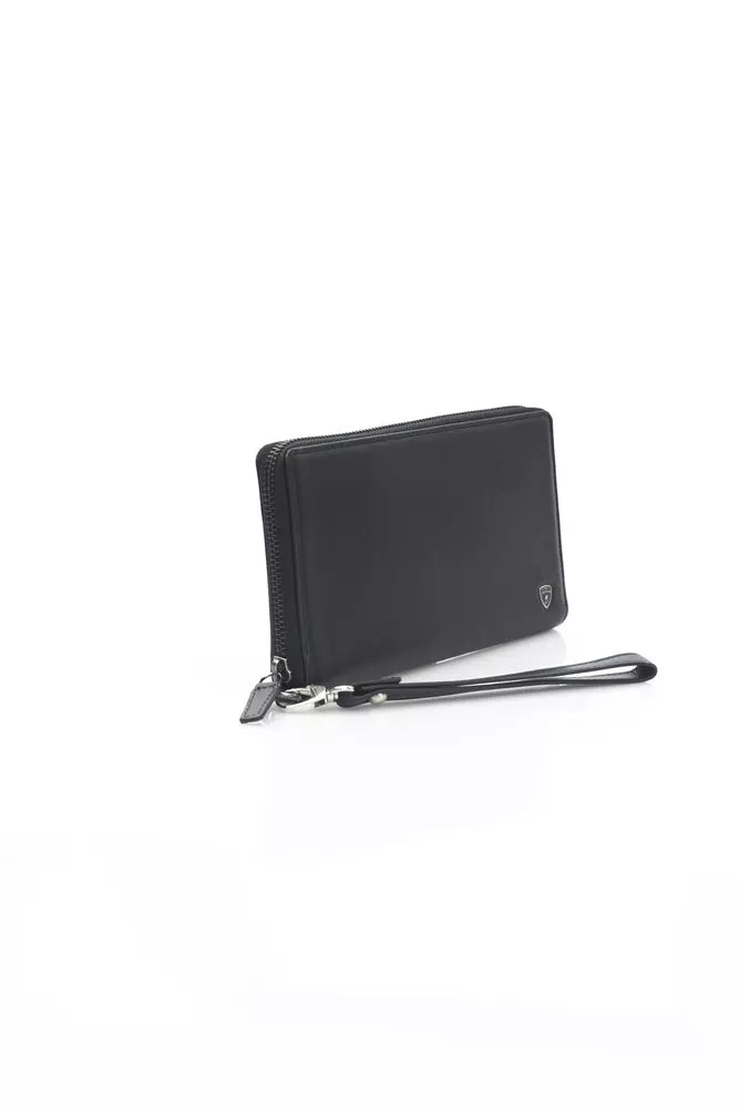 Automobili Lamborghini Black Calfskin Men Wallet -  Leather Wallet for Men -  Automobili Lamborghini.