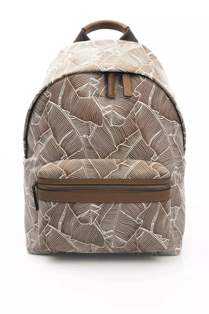 Cerruti 1881 Brown Leather Men Backpack -   -  Cerruti 1881.
