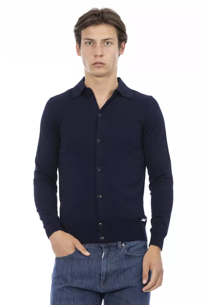 Baldinini Trend Blue Cotton Men Shirt -   -  Baldinini Trend.