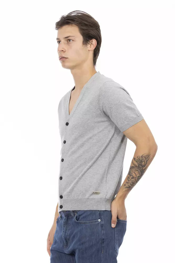 Baldinini Trend Gray Cotton Men's Sweater -   -  Baldinini Trend.