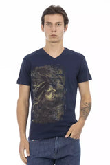 Trussardi Action Blue Cotton Men T-Shirt -   -  Trussardi Action.